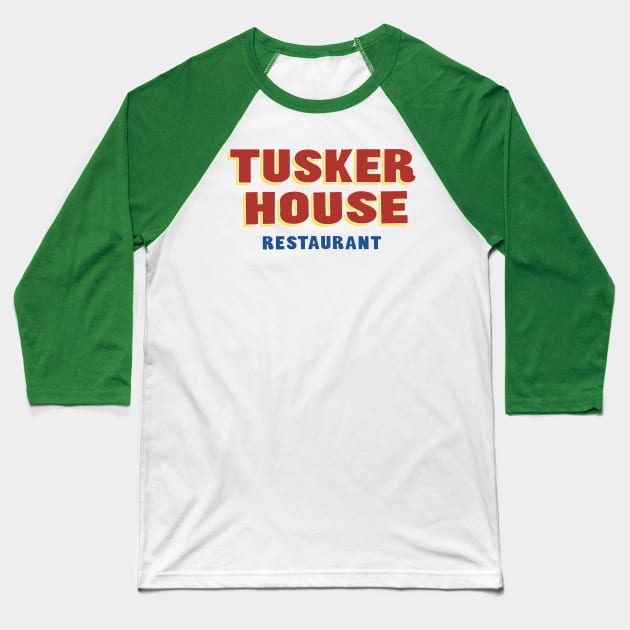 Tusker House Logo Baseball T-Shirt by Mouse Magic with John and Joie